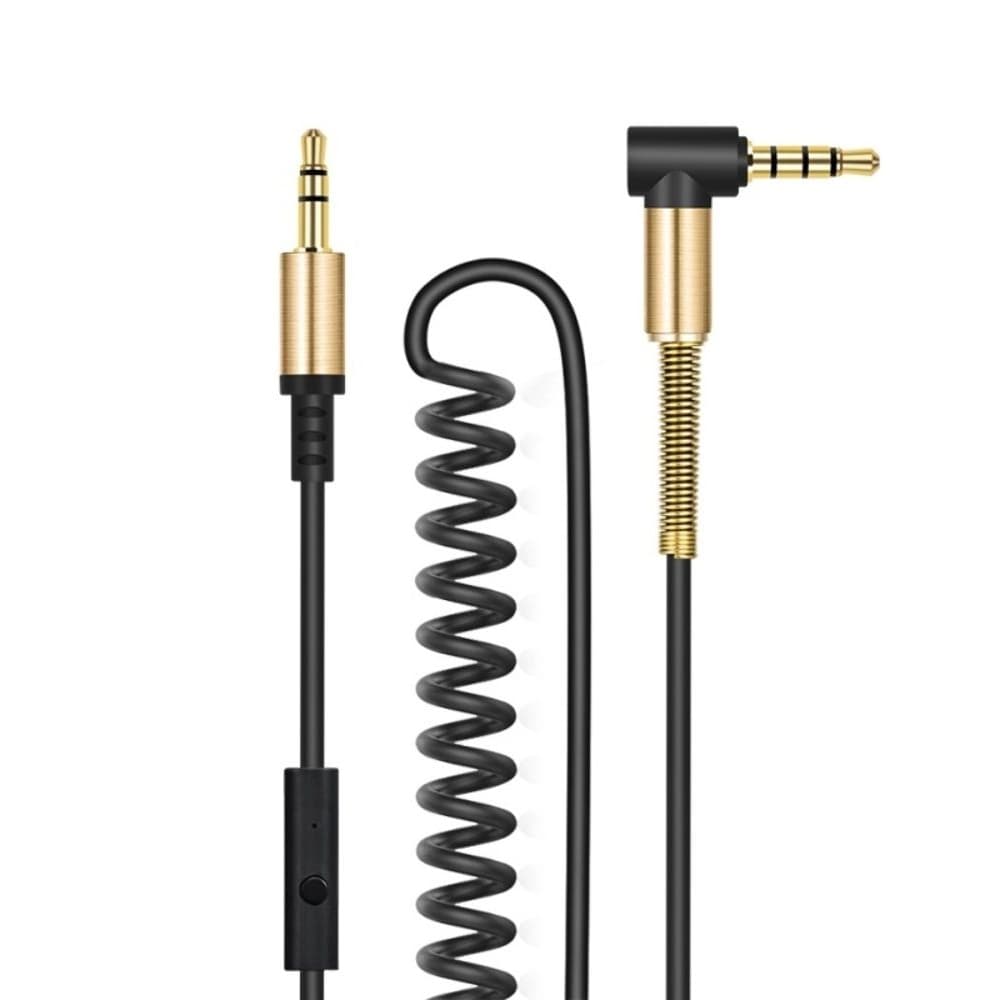 AUX-USB-кабель Hoco UPA02, Jack 3.5 на Jack 3.5, 200 см, с микрофоном, чорний