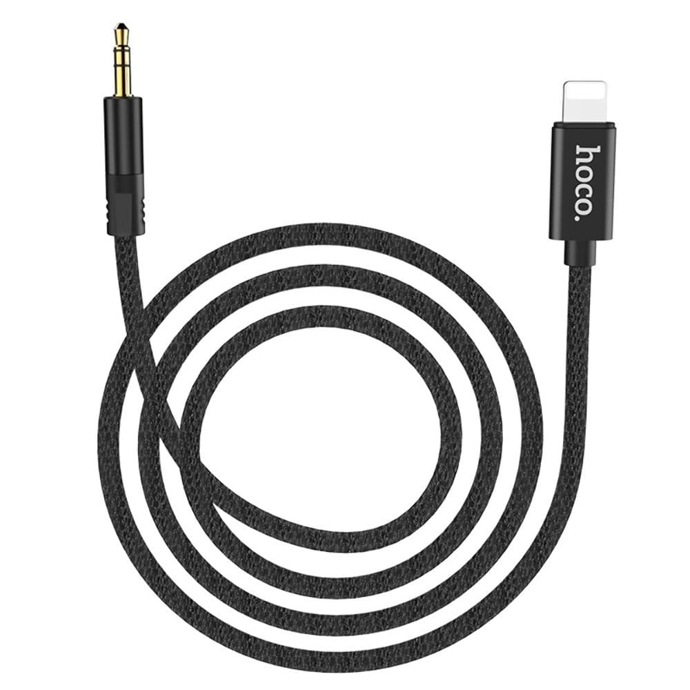 AUX-USB-кабель Hoco UPA13, Lightning на Jack 3.5 мм, 100 см, черный