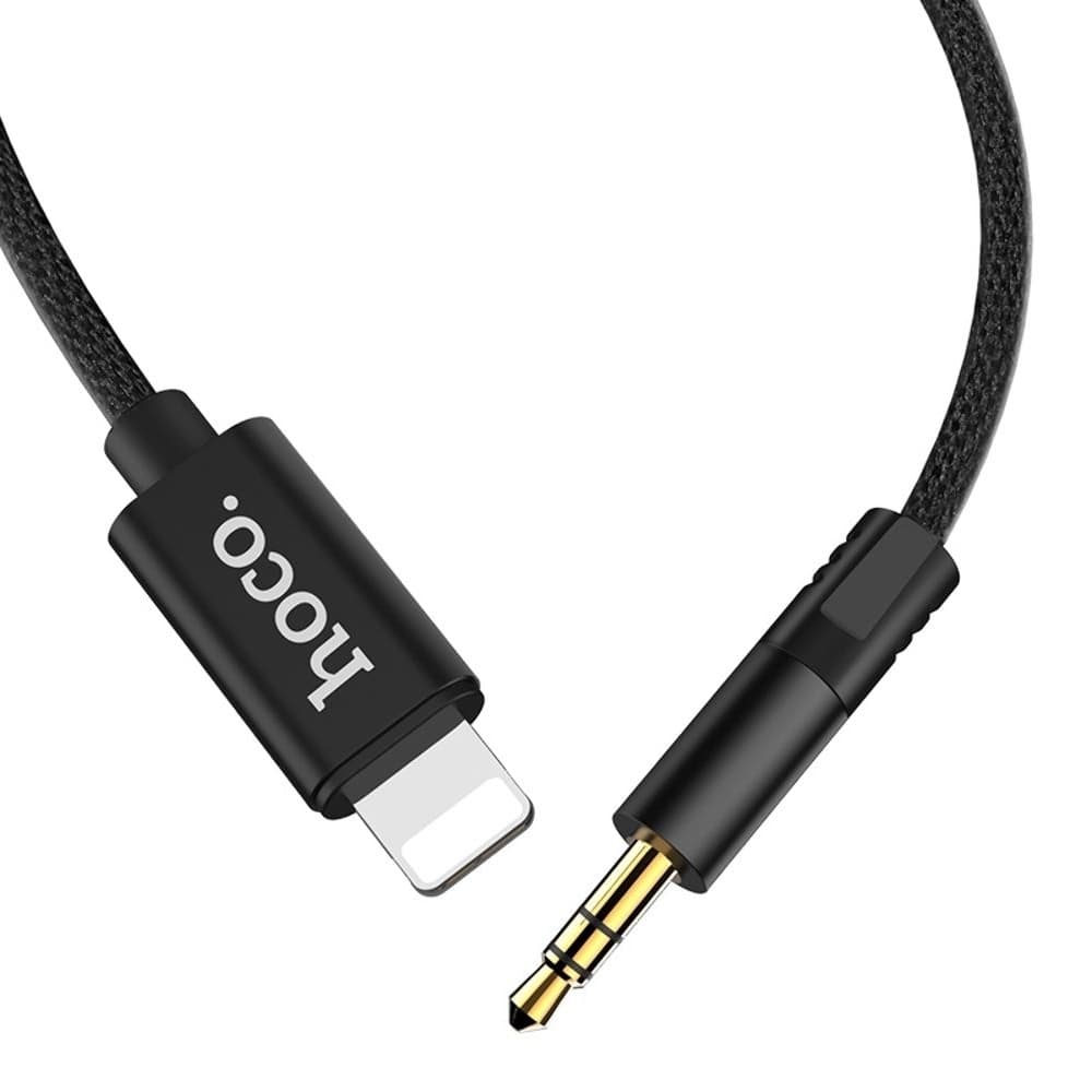 AUX-USB-кабель Hoco UPA13, Lightning на Jack 3.5 мм, 100 см, черный