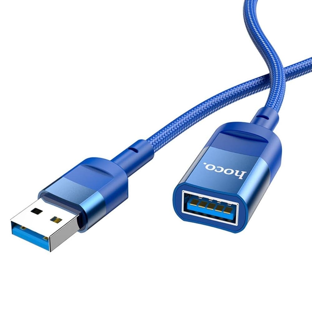 USB-кабель Hoco U107, удлинитель USB - USB 3.0 (F), 3.0 А, 120 см, синій