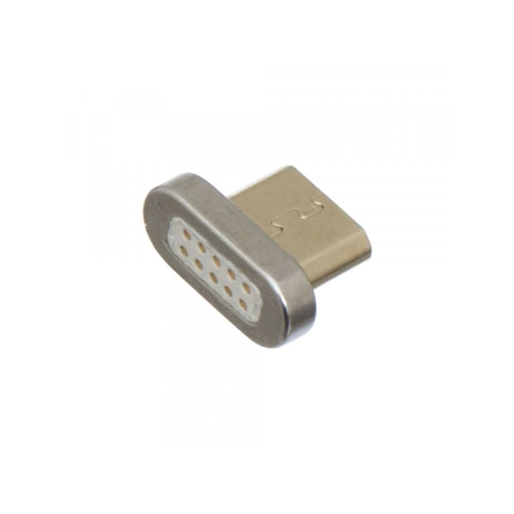 Адаптер магнитного кабеля Clip-On, Micro-USB, серебристый