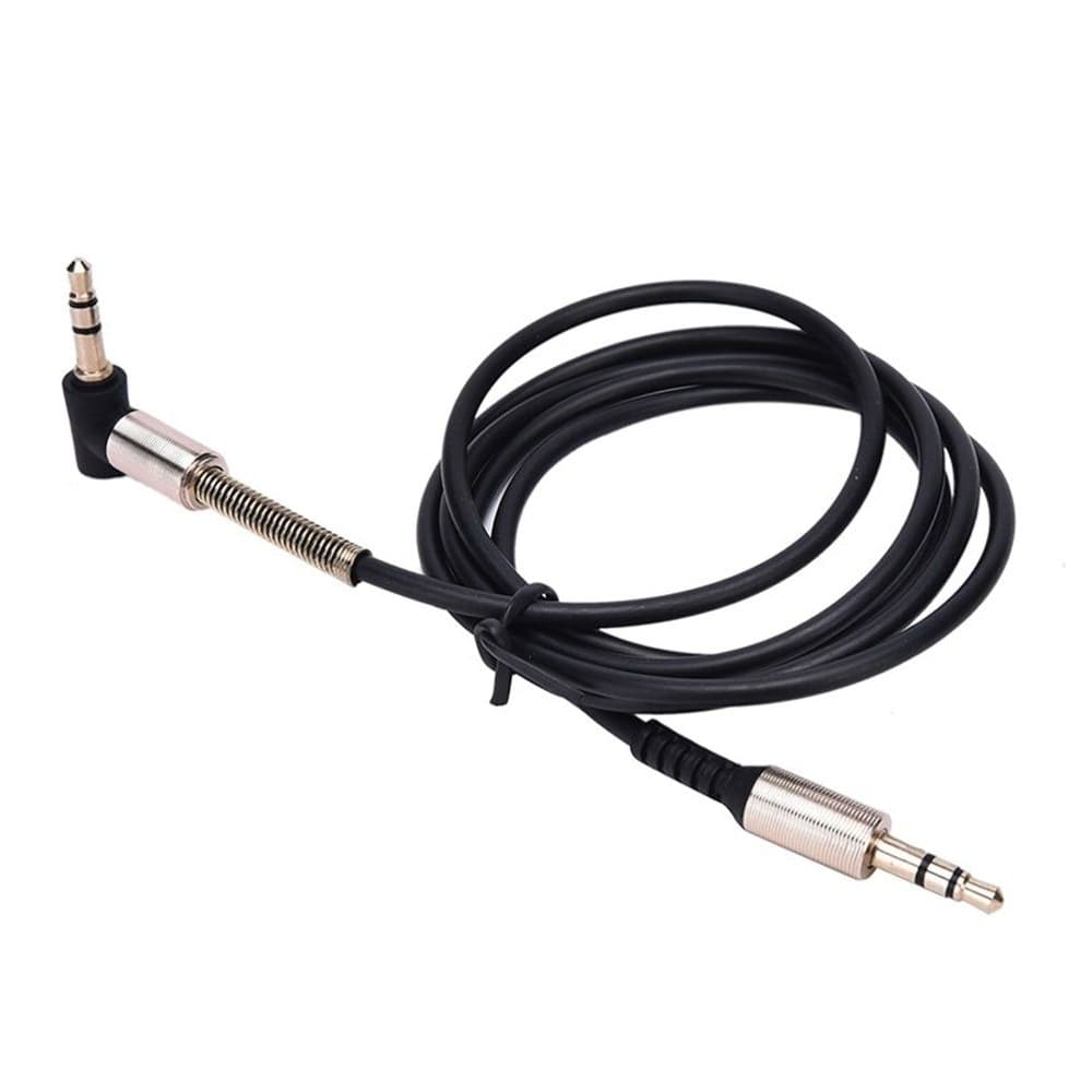 AUX-кабель SP-255, Jack 3.5 на Jack 3.5, 100 см, без упаковки, чорний