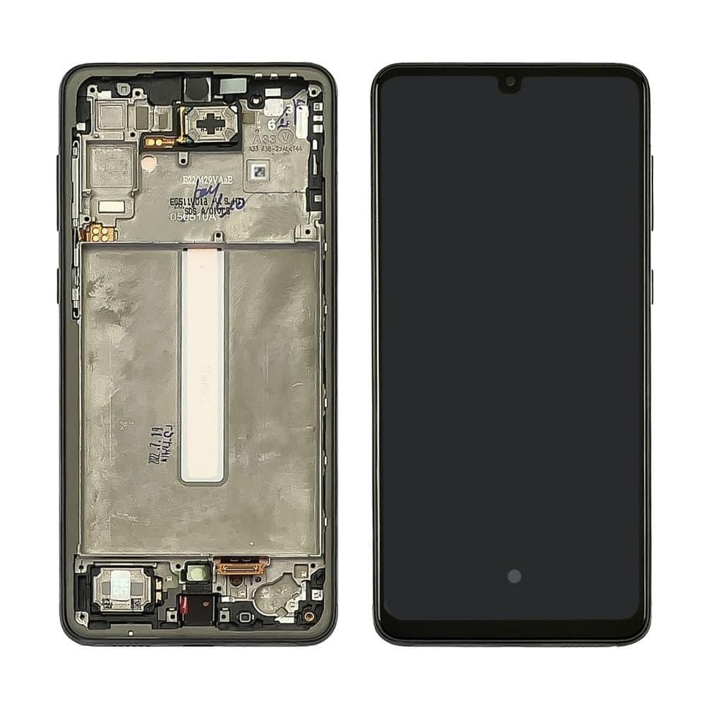 Дисплей Samsung SM-A336 Galaxy A33 5G, черный | с тачскрином | с передней панелью | Original (PRC), AMOLED | дисплейный модуль, экран