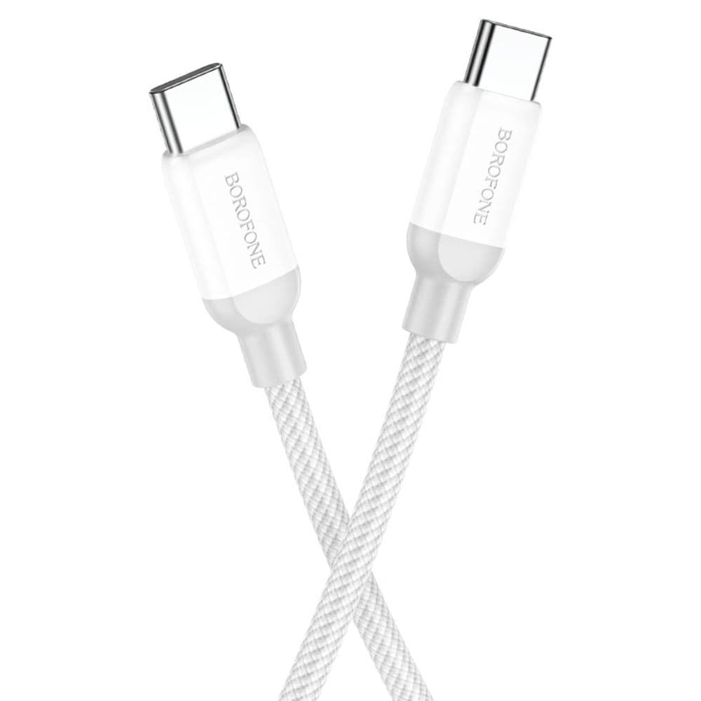 USB-кабель Borofone BX68, Type-C на Type-C, 100 см, Power Delivery (100 Вт), серебристый