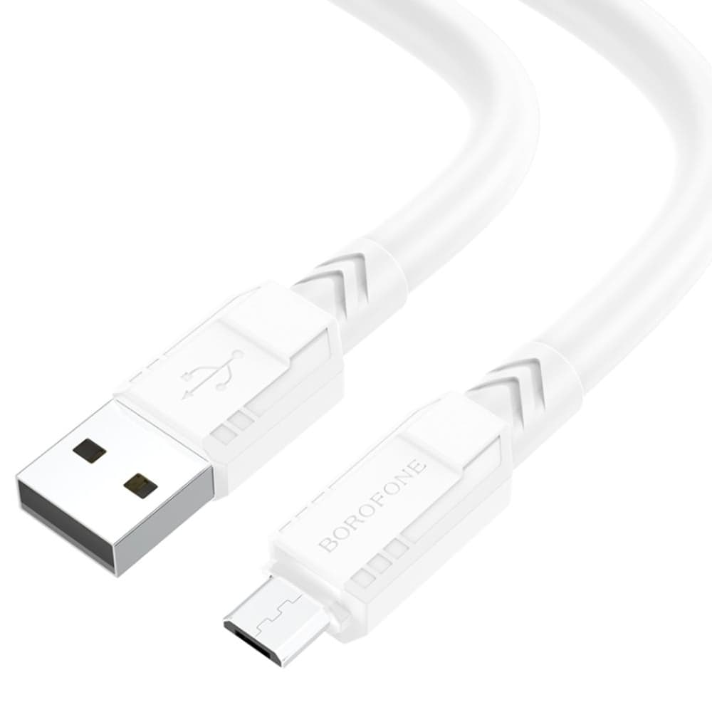 USB-кабель Borofone BX81, Micro-USB, 2.4 А, 100 см, білий