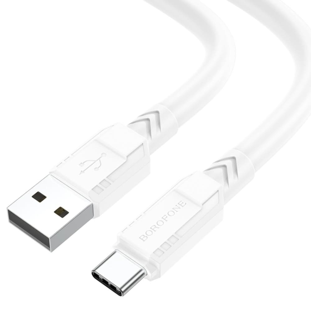 USB-кабель Borofone BX81, Type-C, 3.0 А, 100 см, белый
