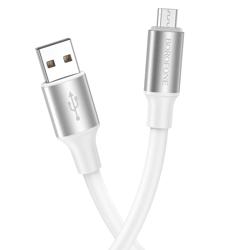 USB-кабель Borofone BX82, Micro-USB, 2.4 А, 100 см, білий