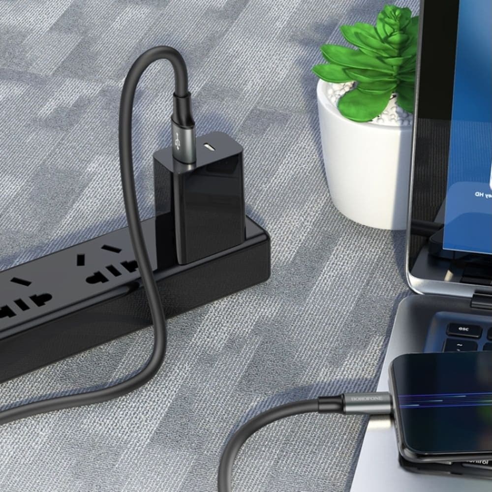 USB-кабель Borofone BX82, Micro-USB, 2.4 А, 100 см, черный