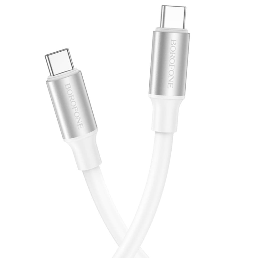 USB-кабель Borofone BX82, Type-C на Type-C, 100 см, Power Delivery (60 Вт), білий