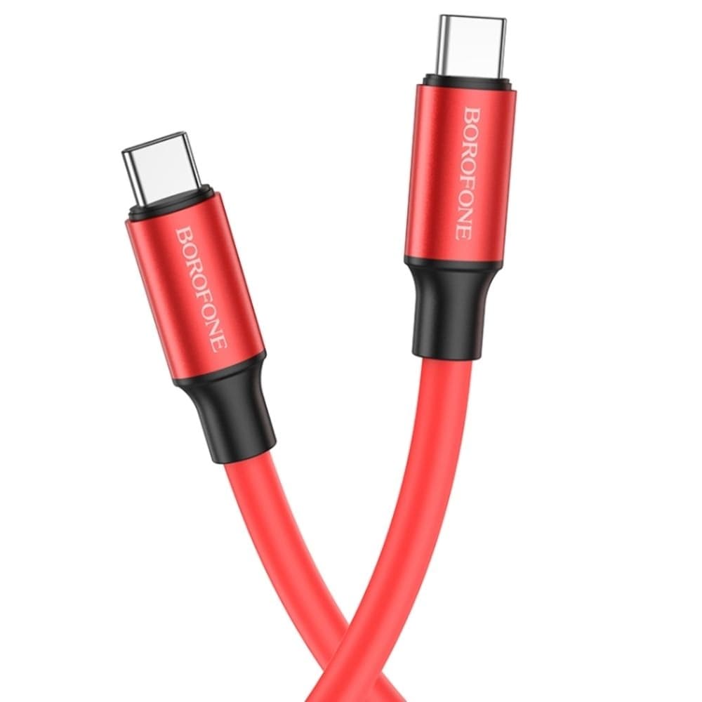 USB-кабель Borofone BX82, Type-C на Type-C, 100 см, Power Delivery (60 Вт), красный