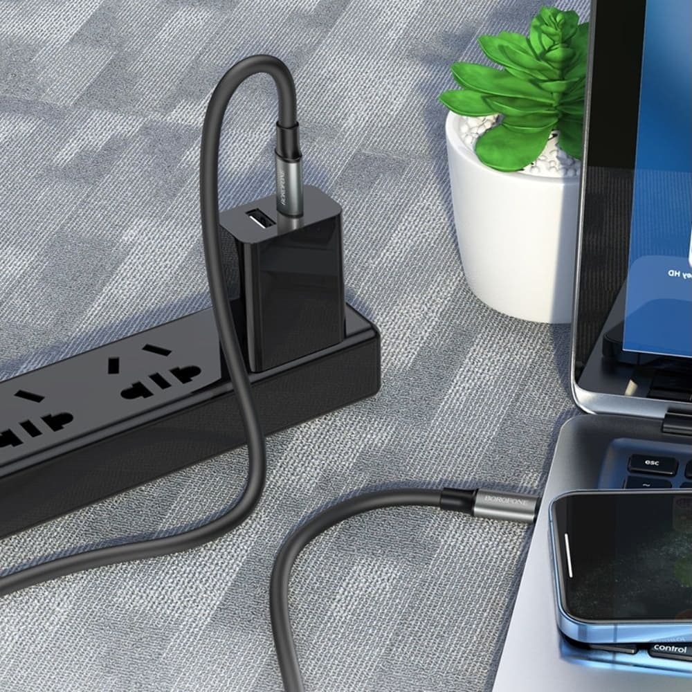 USB-кабель Borofone BX82, Type-C на Type-C, 100 см, Power Delivery (60 Вт), черный