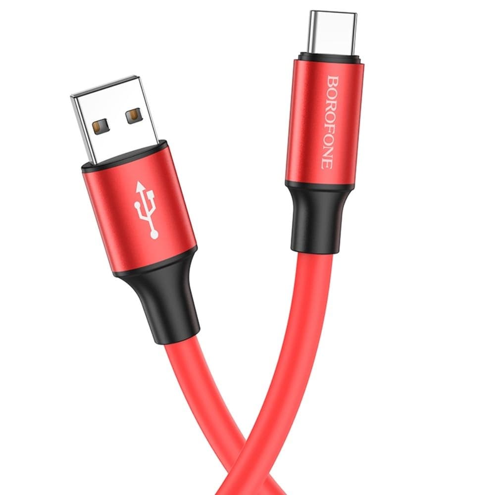USB-кабель Borofone BX82, Type-C, 3.0 А, 100 см, красный