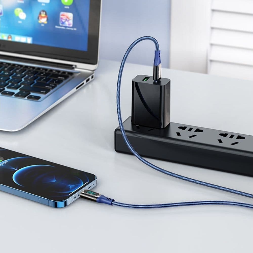 USB-кабель Hoco S51, Type-C на Lightning, 120 см, Power Delivery (20 Вт), синий