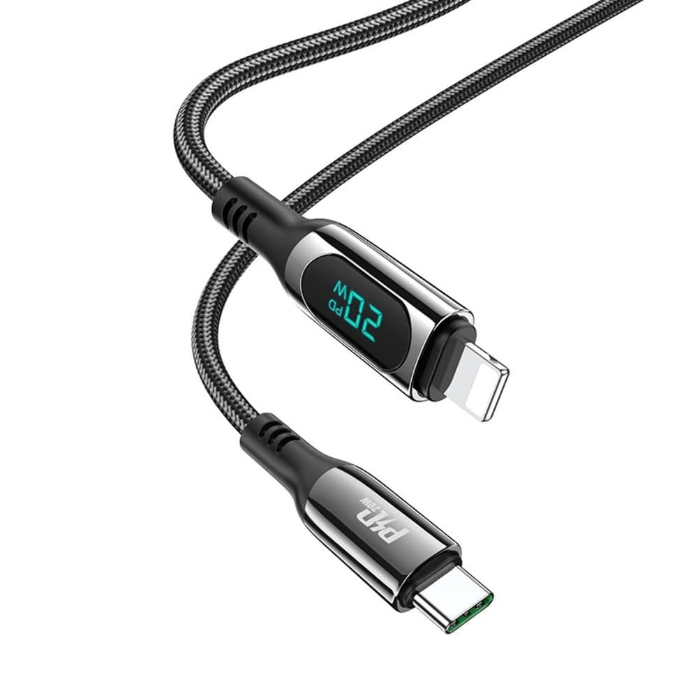 USB-кабель Hoco S51, Type-C на Lightning, 120 см, Power Delivery (20 Вт), чорний