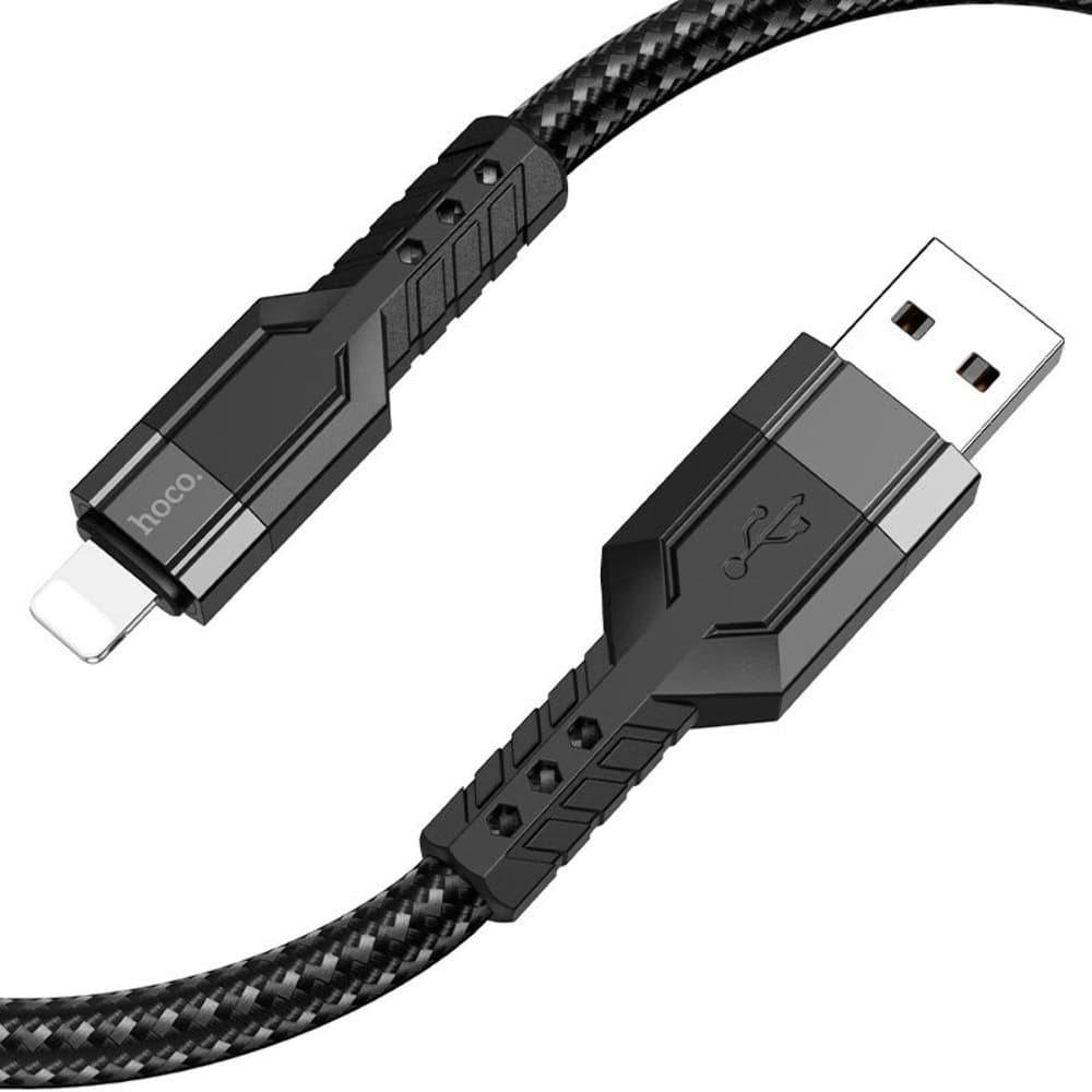 USB-кабель Hoco U110, Lightning, 2.4 А, 120 см, черный