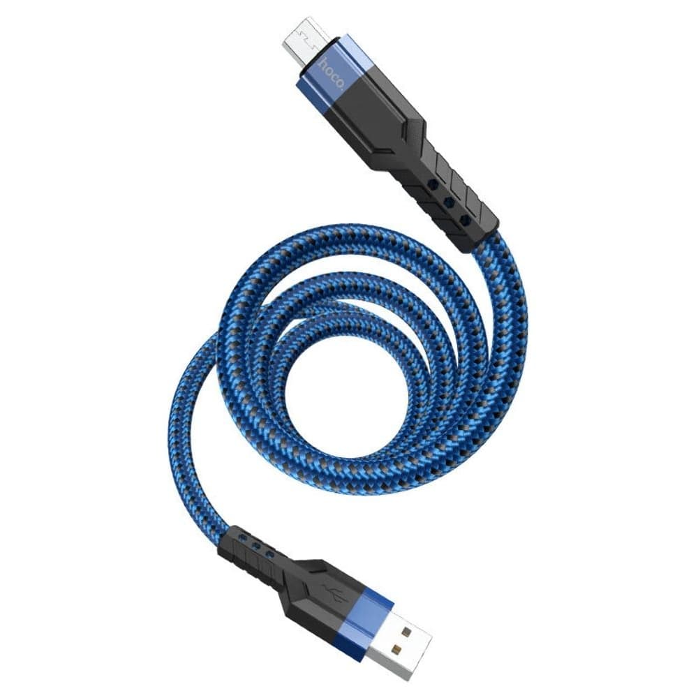 USB-кабель Hoco U110, Micro-USB, 2.4 А, 120 см, синий