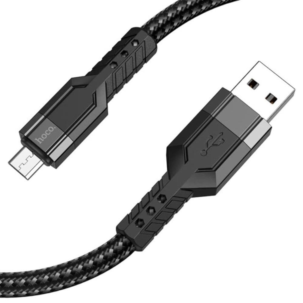 USB-кабель Hoco U110, Micro-USB, 2.4 А, 120 см, черный