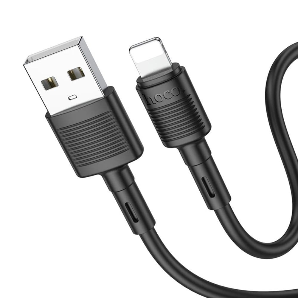 USB-кабель Hoco X83, Lightning, 2.4 А, 100 см, чорний