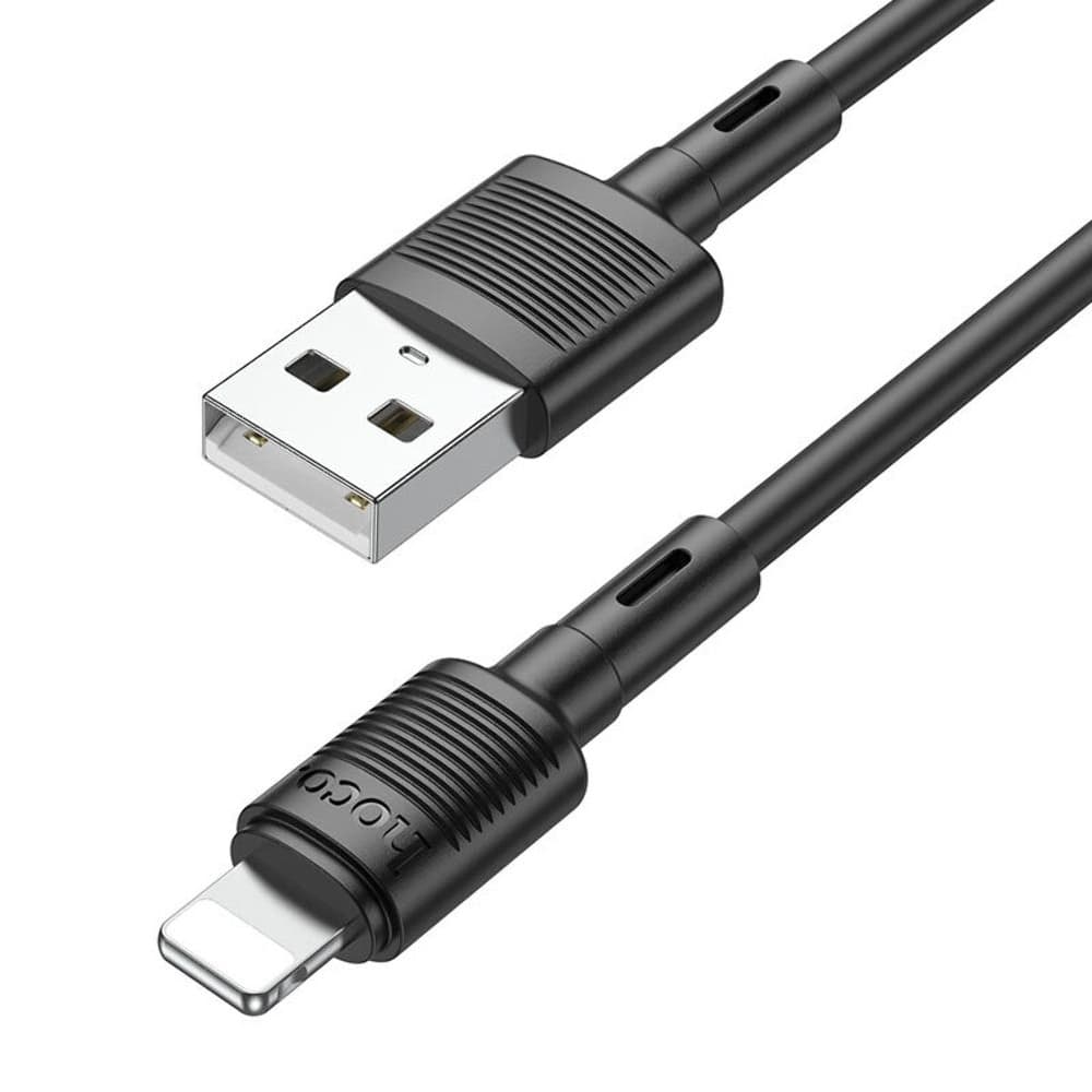 USB-кабель Hoco X83, Lightning, 2.4 А, 100 см, черный