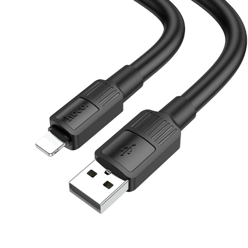 USB-кабель Hoco X84, Lightning, 2.4 А, 100 см, чорний