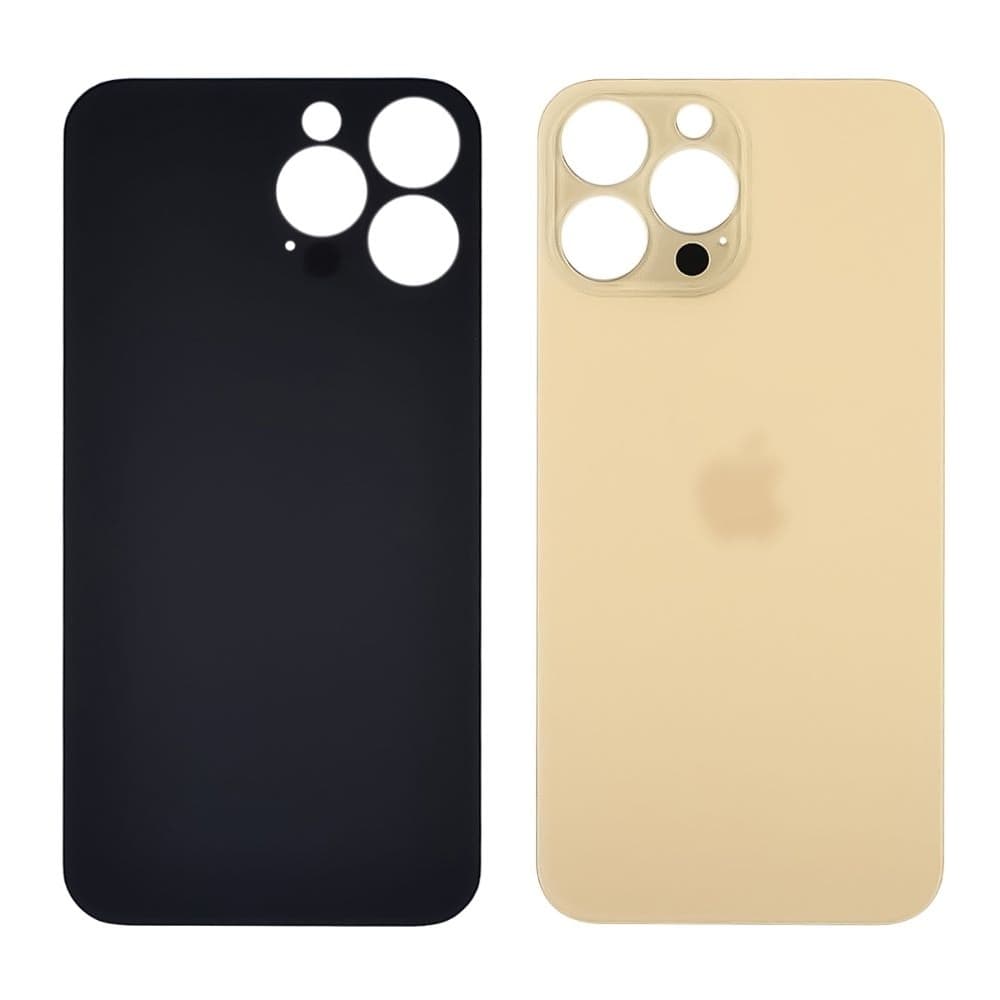 Задняя крышка Apple iPhone 13 Pro Max, золотистая, Gold, не нужно снимать стекло камеры, big hole, Original (PRC) | корпус, панель аккумулятора, АКБ, батареи