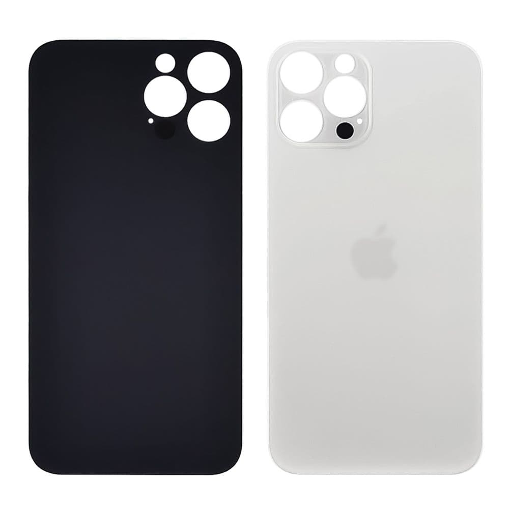 Задняя крышка Apple iPhone 13 Pro, серебристая, белая, Matte Silver, не нужно снимать стекло камеры, big hole, Original (PRC) | корпус, панель аккумулятора, АКБ, батареи