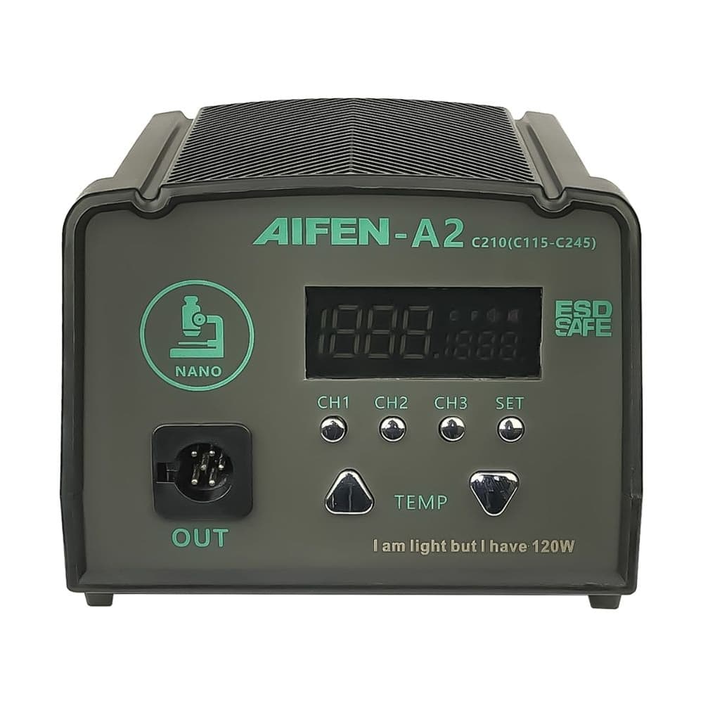 Паяльная станция прецизионная Aifen A2, паяльник стандарта JBC 210, 3 канала памяти, 120 Вт, 100 - 450 C | гарантия 6 мес.