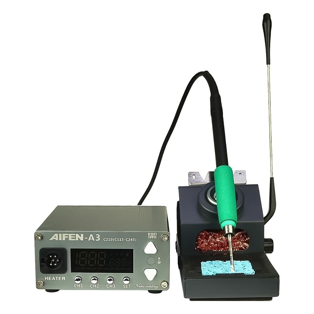 Паяльная станция прецизионная Aifen A3, паяльник стандарта JBC 210, 3 канала памяти, 120 Вт, 100 - 450 C | гарантия 6 мес.