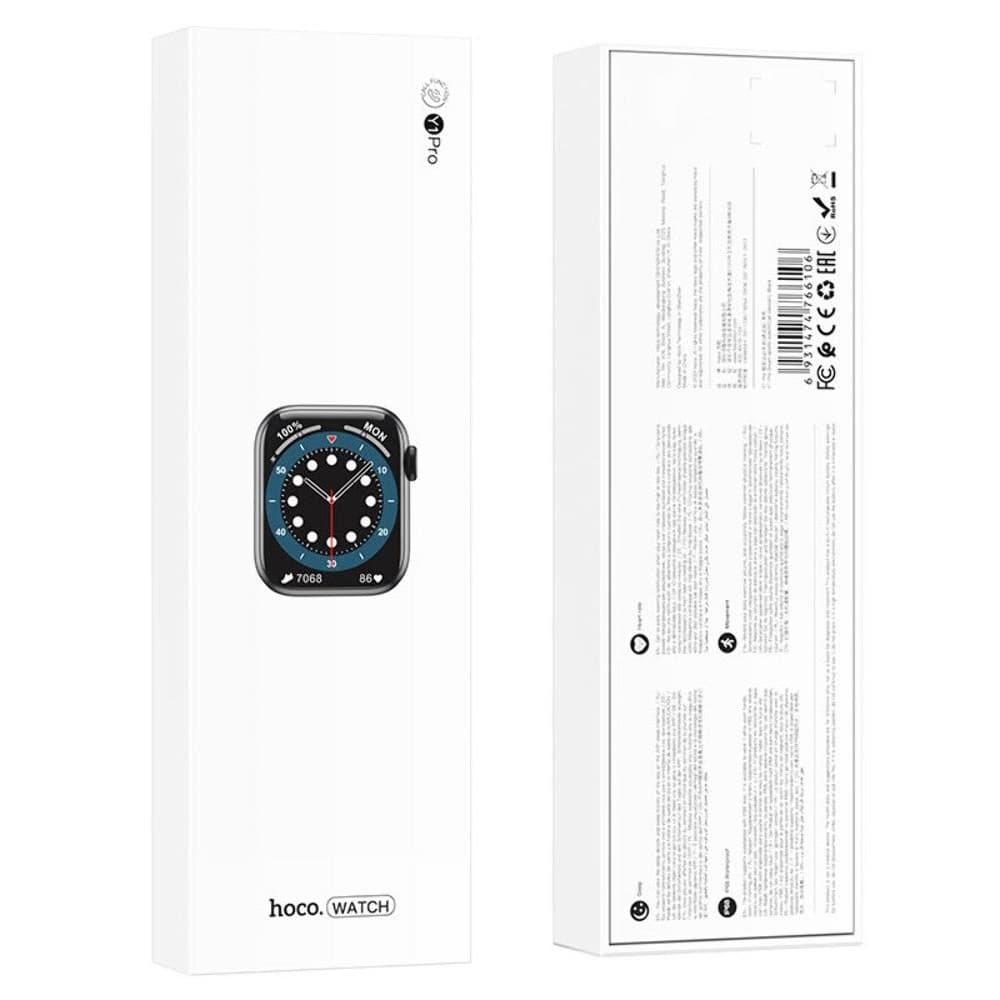 Смарт-часы Hoco Y1 Pro, с функцией звонка, черные