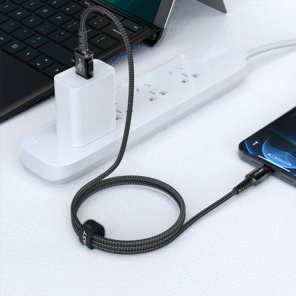 USB-кабель Acefast C1-02, Lightning, 2.4 А, 120 см, черный
