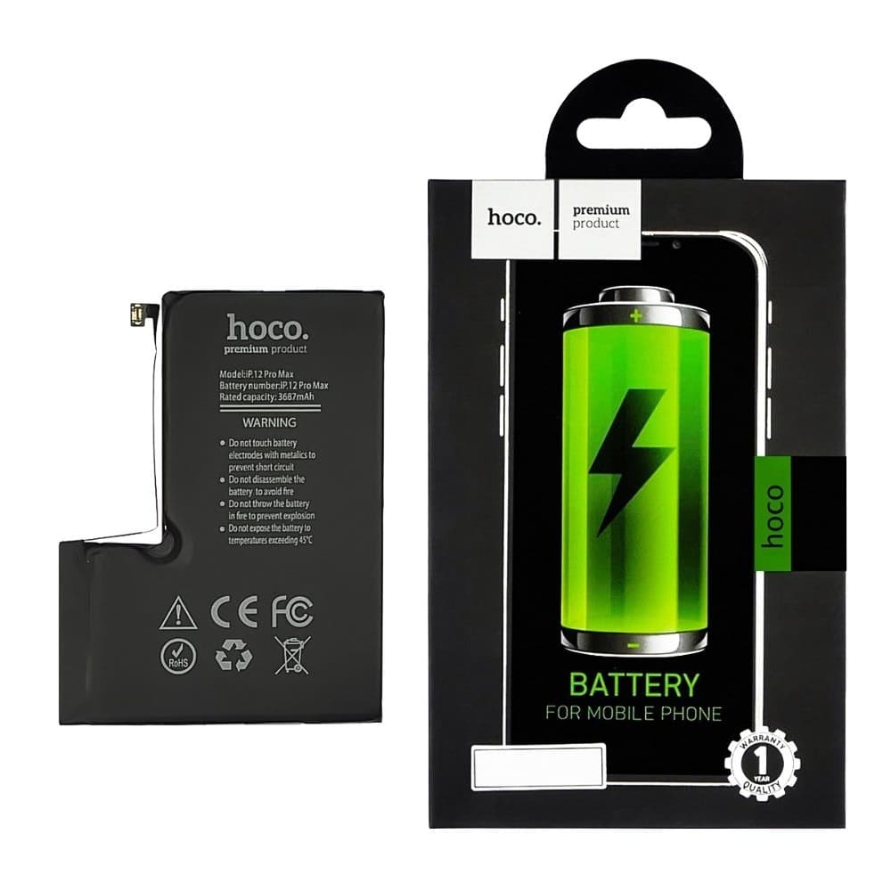 Акумулятор Apple iPhone 12 Pro Max, Hoco | 3-12 міс. гарантії | АКБ, батарея, аккумулятор
