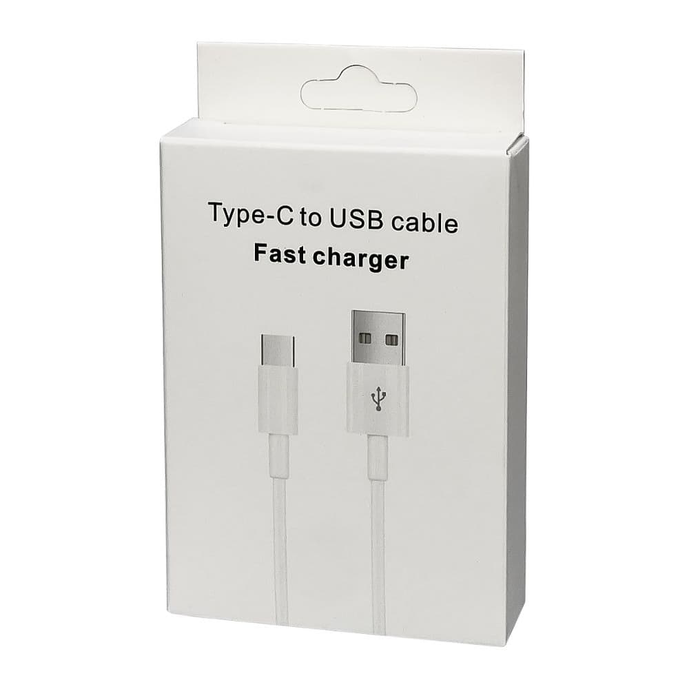 USB-кабель, Type-C, 100 см, в упаковке, белый