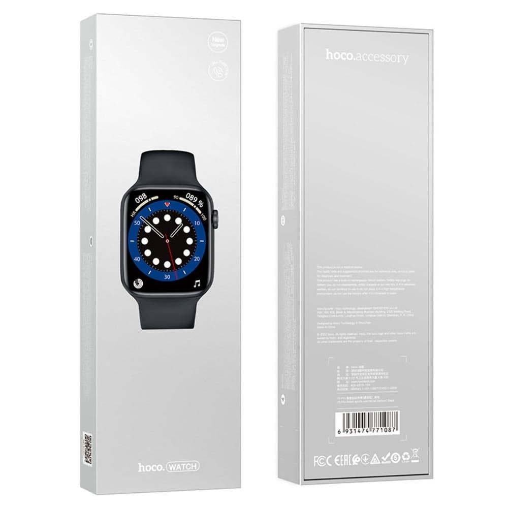 Смарт-часы Hoco Y5 Pro, с функцией звонка, черные