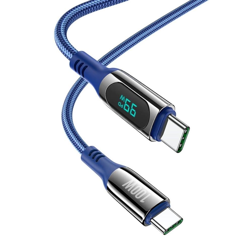 USB-кабель Hoco S51, Type-C на Type-C, 120 см, Power Delivery (100 Вт), синий