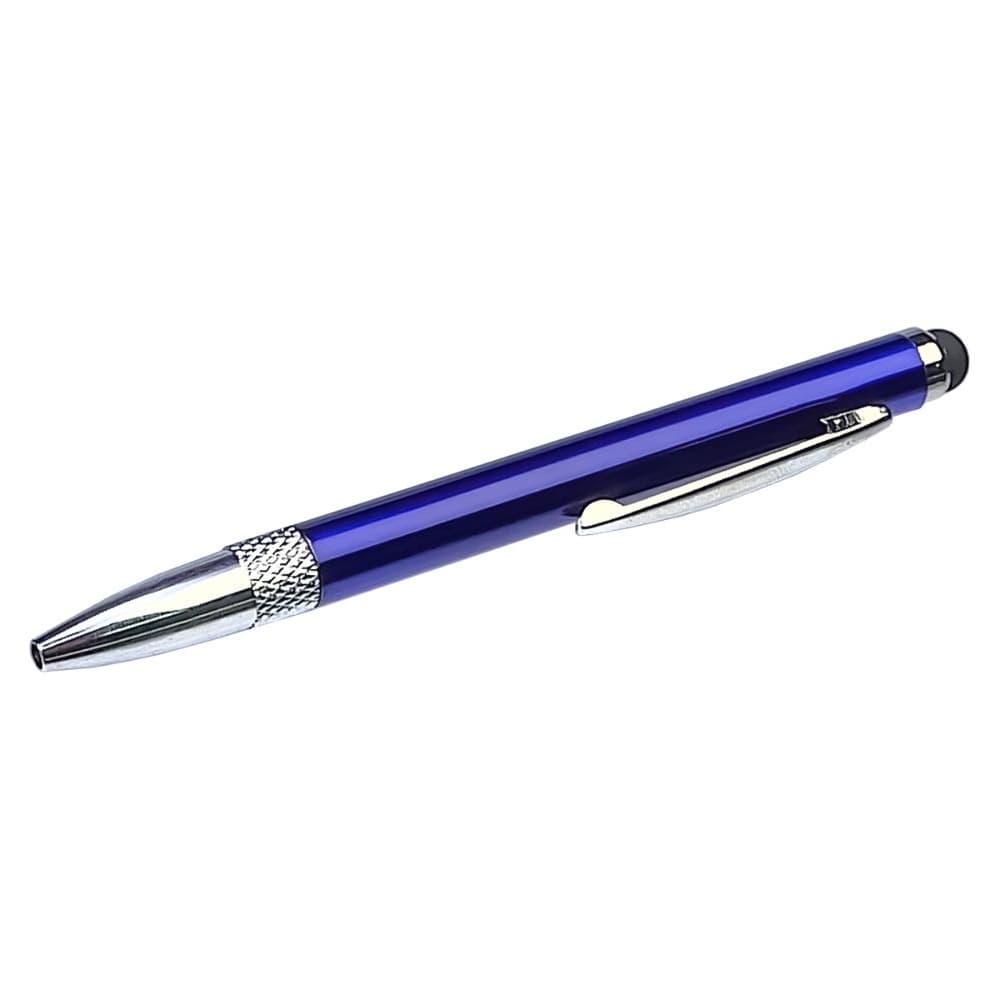 Стилус емкостный, с выдвижной шариковой ручкой, металлический, фиолетовый