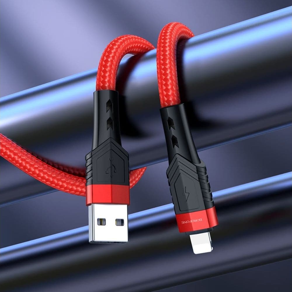 USB-кабель Borofone BU35, Lightning, красный