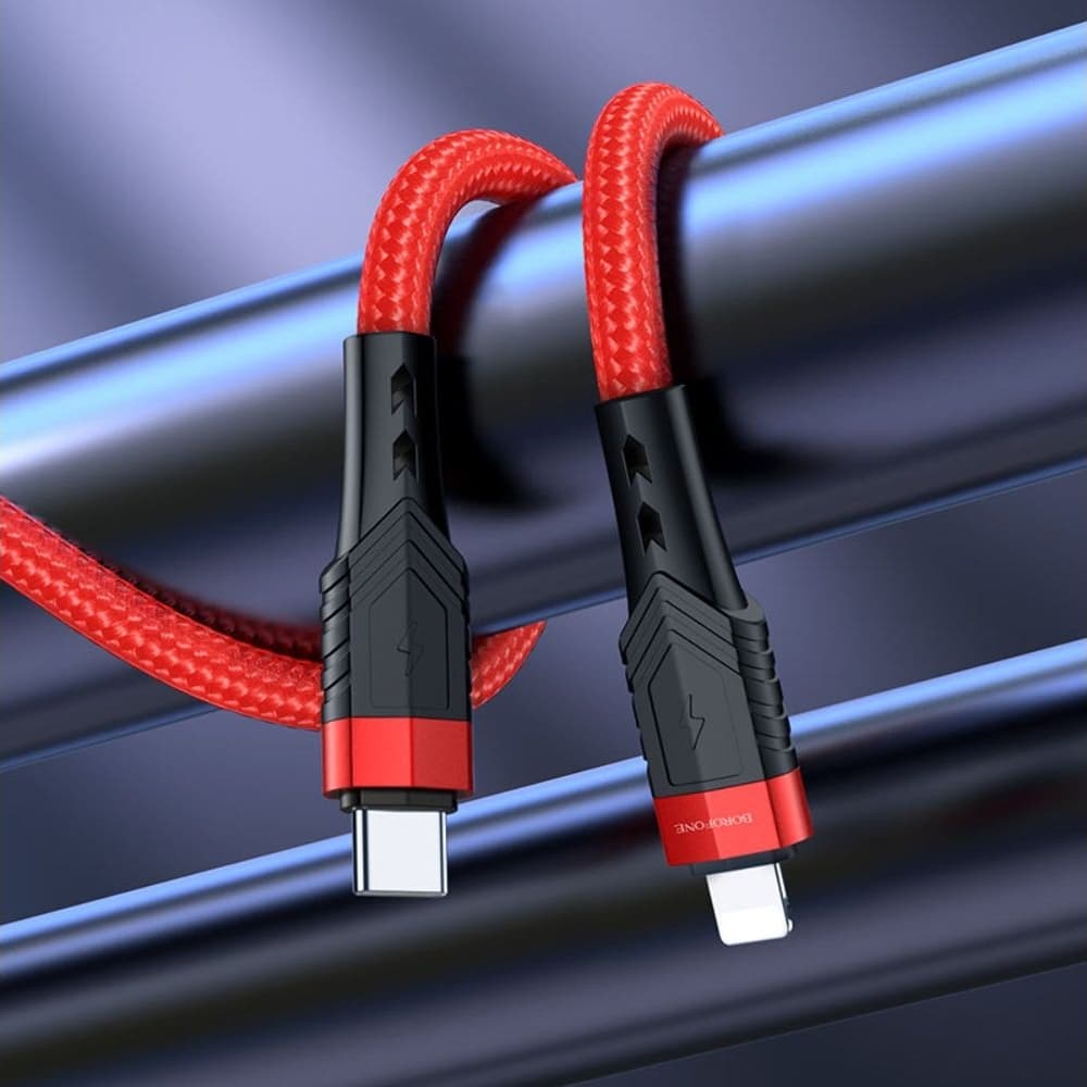 USB-кабель Borofone BU35, Type-C на Lightning, Power Delivery (20 Вт), красный