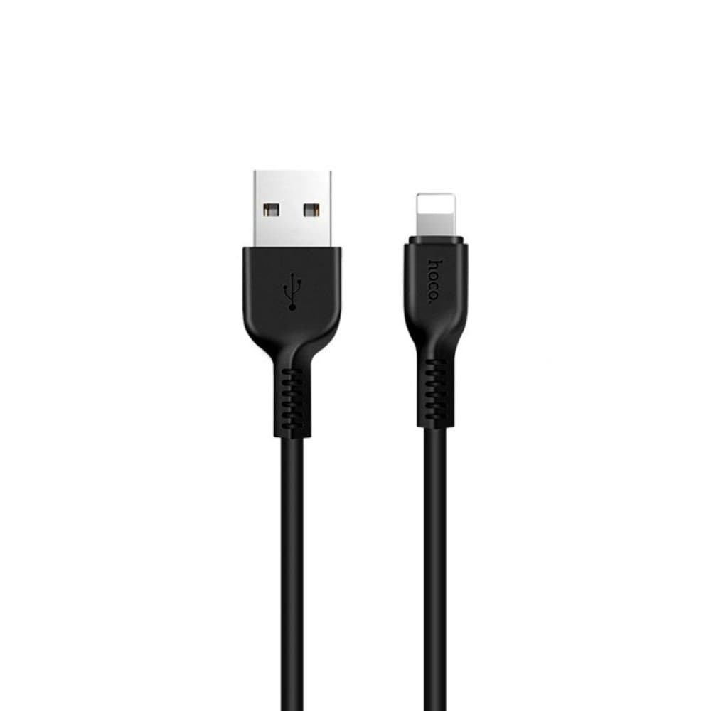 USB-кабель Hoco X20, Lightning, 2.4 А, 100 см, чорний