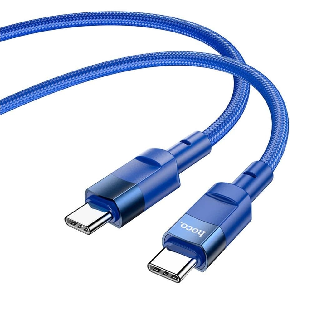 USB-кабель Hoco U106, 120 см, Power Delivery (100 Вт), Type-C на Type-C, синій