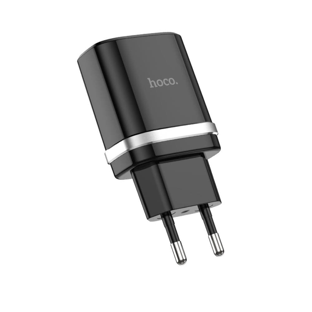 Сетевое зарядное устройство Hoco C12Q, 1 USB, 3.0 А, 18 Вт, Quick Charge 3.0, черное