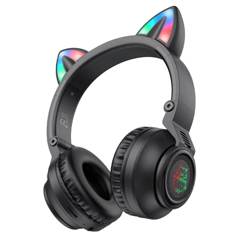 Бездротові накладні навушники Borofone BO18 Cat ear, черные | беспроводные наушники
