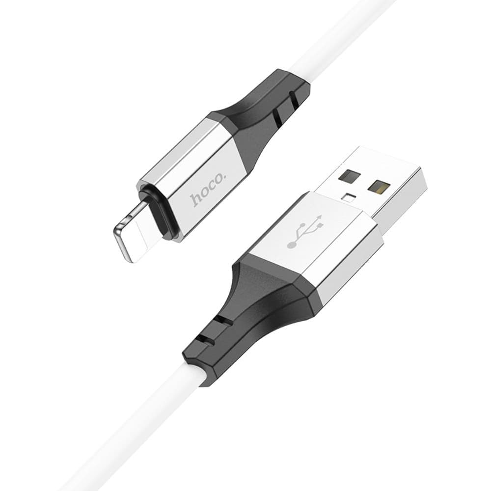 USB-кабель Hoco X86, Lightning, 2.4 А, 100 см, белый