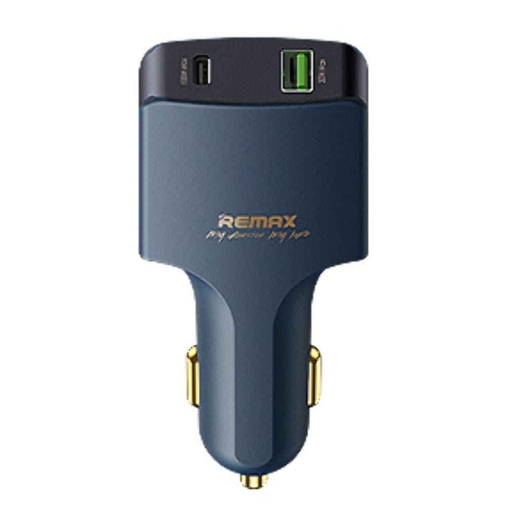 Автомобильний зарядний пристрій Remax RCC326, 1 USB, 1 USB Type-C, QC, PD, 100 Вт, синее | зарядка, зарядное устройство