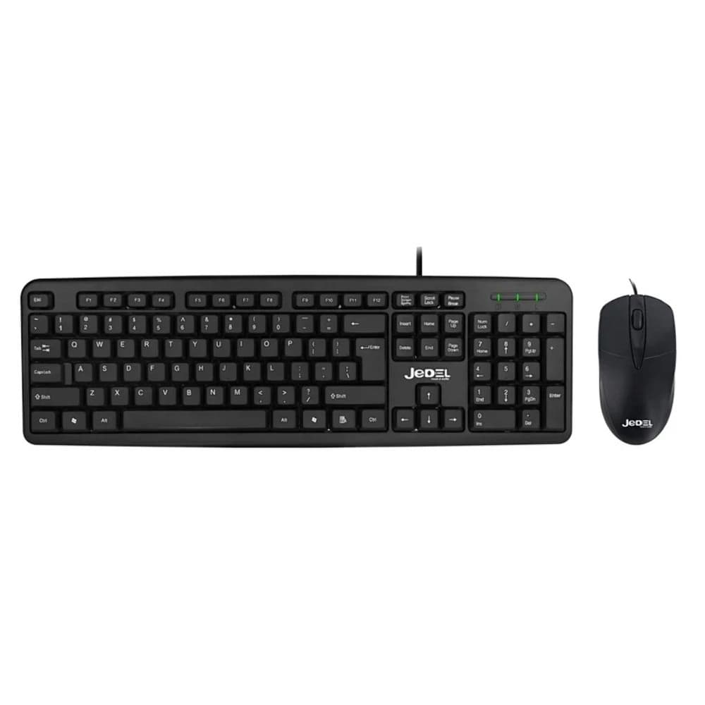 Комплект: клавиатура и мышь Jedel G10 (ENG/ РУС), черный