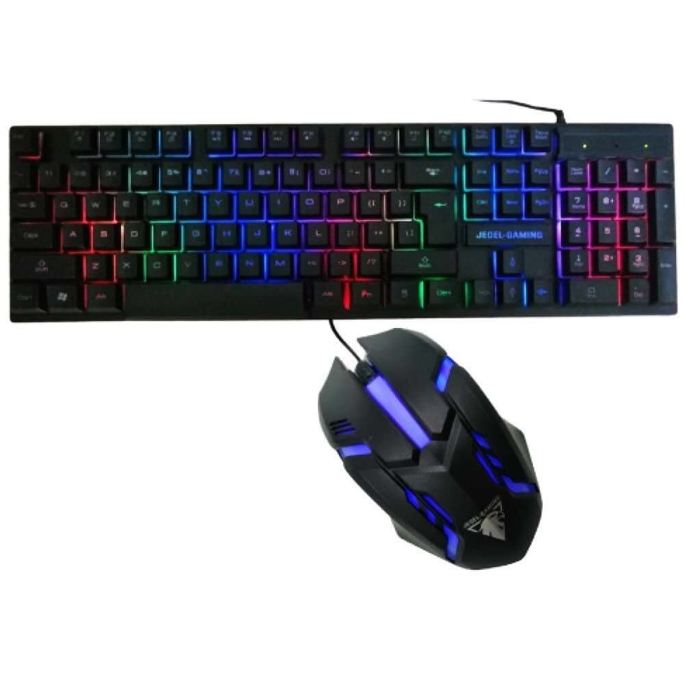 Комплект: игровая клавиатура и мышь Jedel GK110+ (ENG/ РУС), чорний