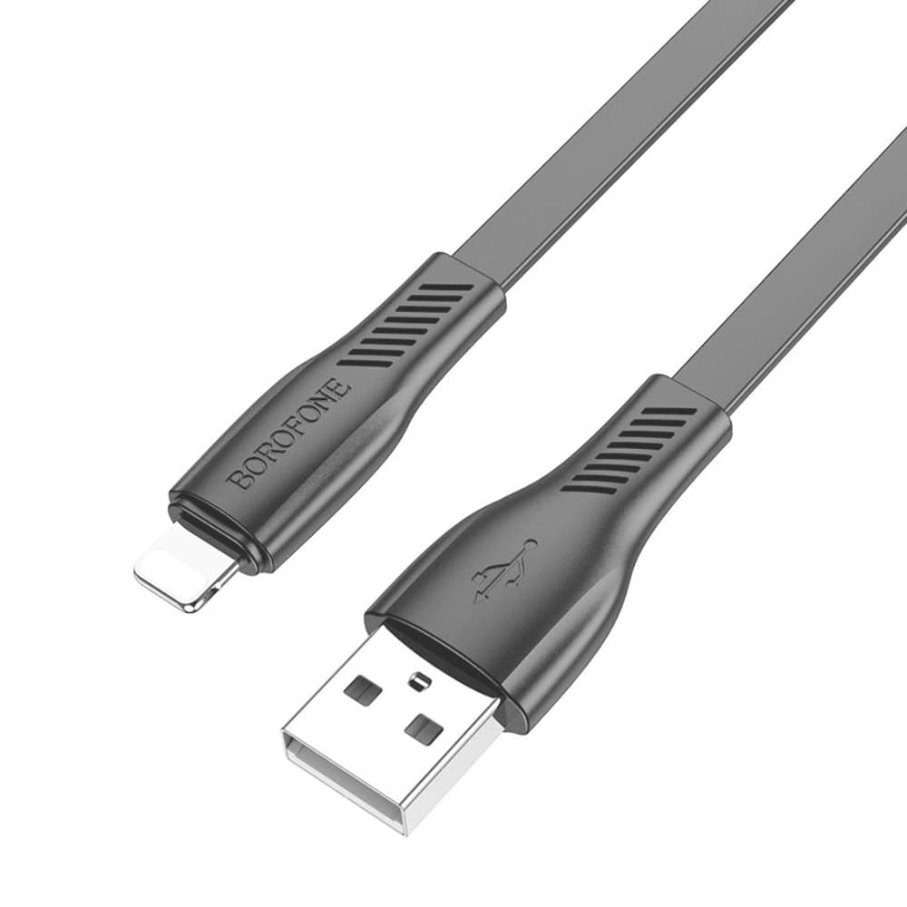 USB-кабель Borofone BX85, Lightning, 2.4 А, 100 см, черный