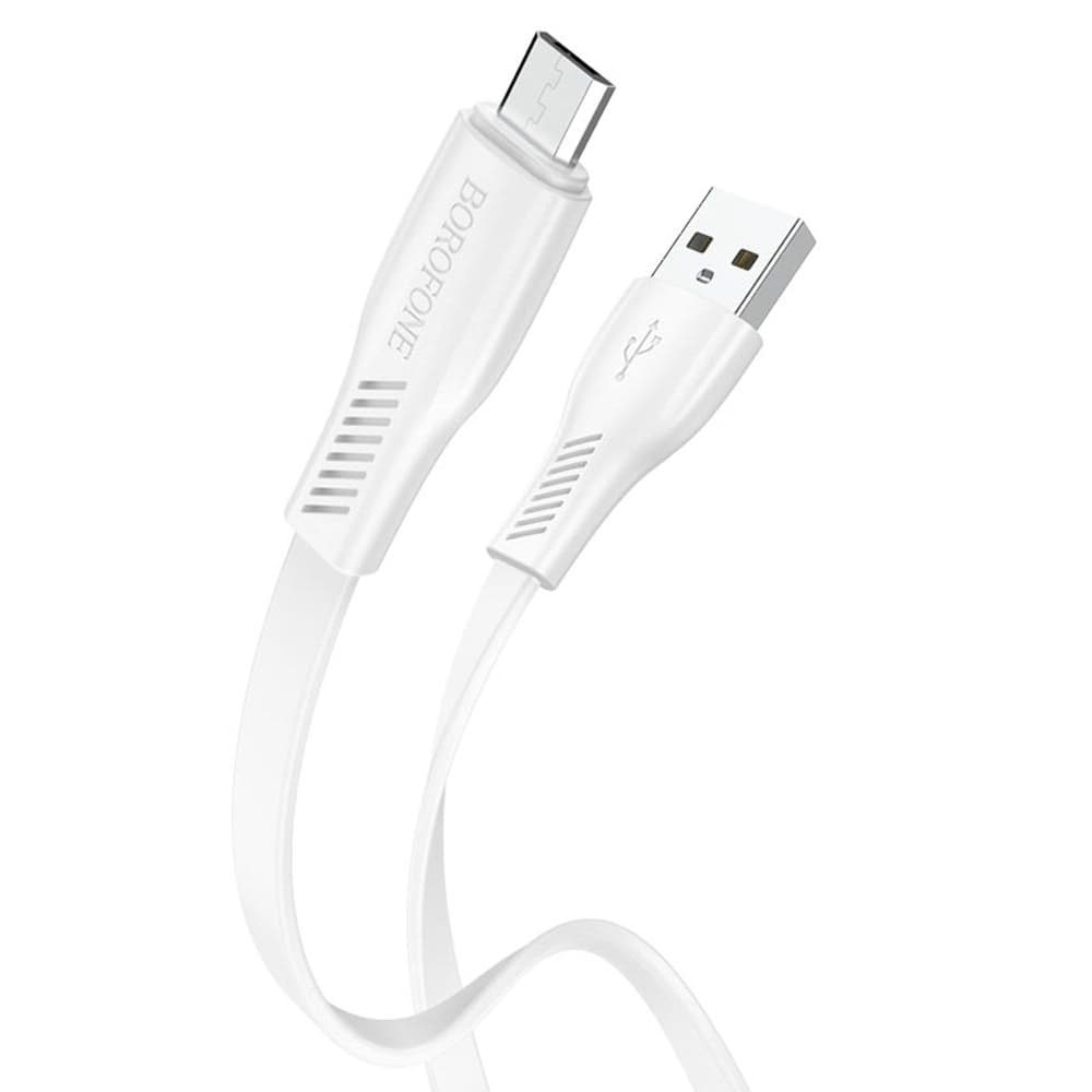 USB-кабель Borofone BX85, Micro-USB, 2.4 А, 100 см, білий