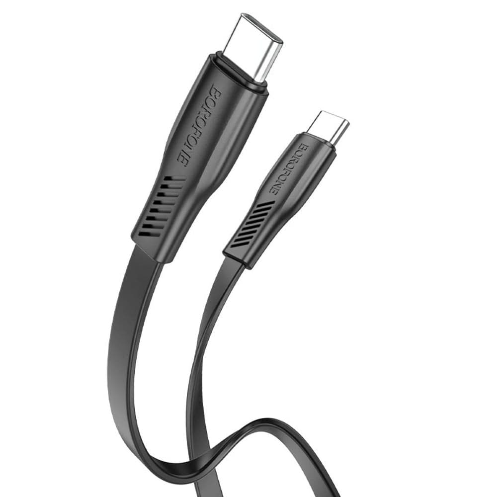 USB-кабель Borofone BX85, Type-C на Type-C, Power Delivery (60 Вт), поддерживает Mi Turbo Mode, 100 см, чорний