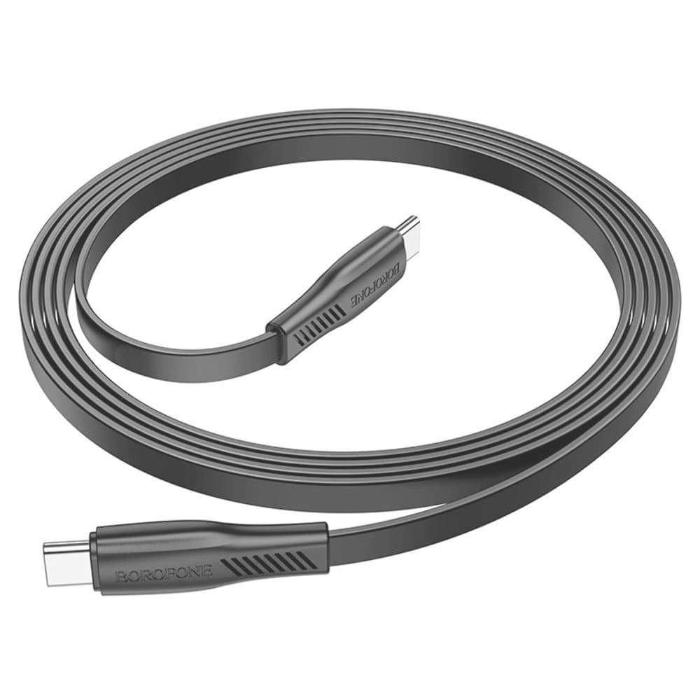 USB-кабель Borofone BX85, Type-C на Type-C, Power Delivery (60 Вт), поддерживает Mi Turbo Mode, 100 см, черный