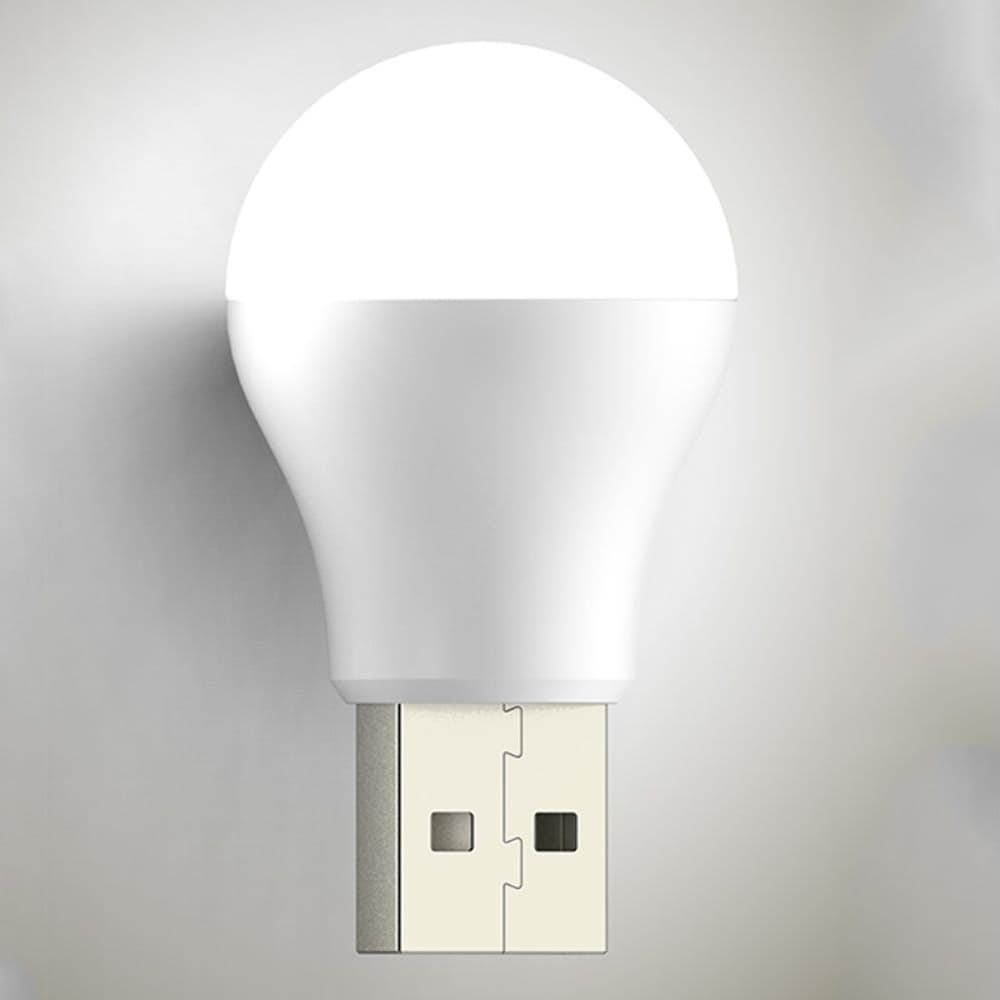 USB LED лампочка, круглая, в упаковке